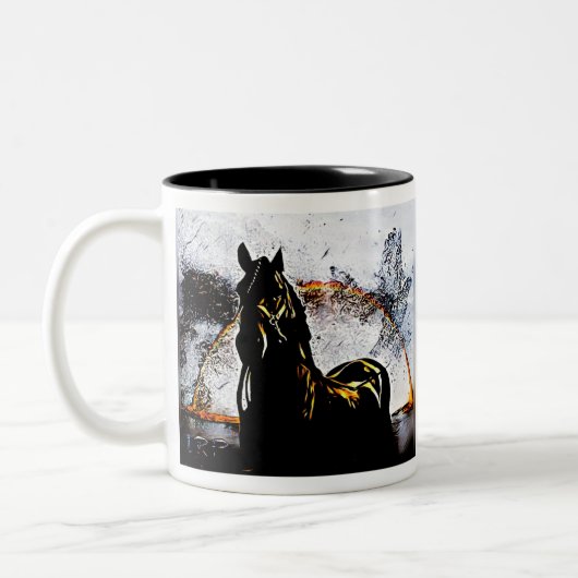 Freshtastic Horse 02-01 Tweekleurige Koffiemok (Links)