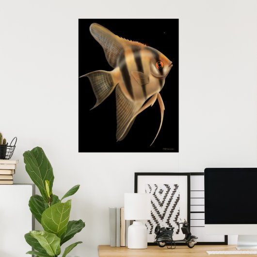 Freshwater Angelfish Poster (Thuiskantoor)