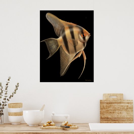 Freshwater Angelfish Poster (Keuken)