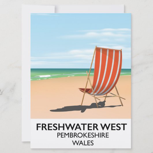 Freshwater West Pembrokeshire Wales Kaart (Voorkant)