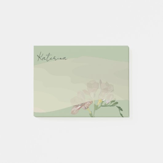 Fresia op Sage Post-it® Notes (Voorkant)