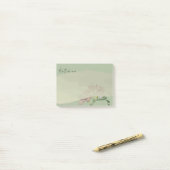 Fresia op Sage Post-it® Notes (Op bureau)