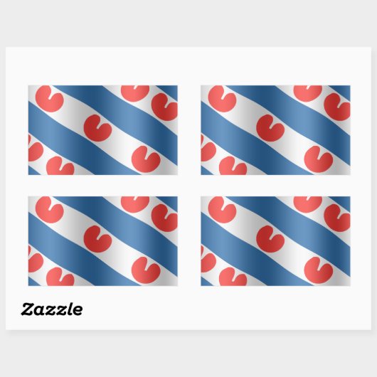 Fresian Flag Rechthoekige Sticker (Vel)