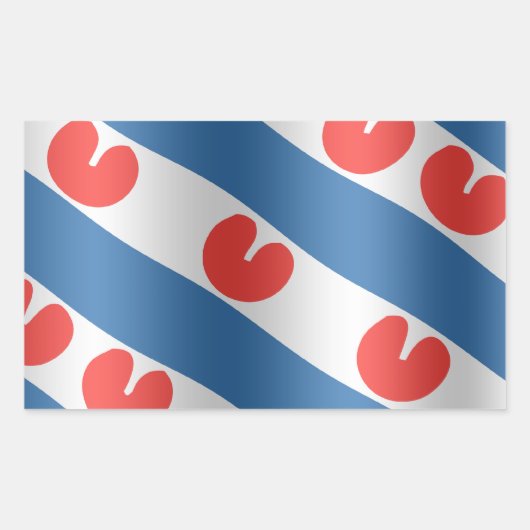 Fresian Flag Rechthoekige Sticker (Voorkant)