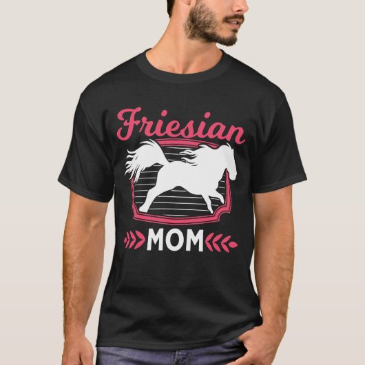 Fresian Ma Friesian Horse Rider T-shirt (Voorkant)