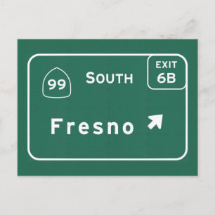Fresno 99 Weg Tusen staten de Zuid- van Californië Briefkaart