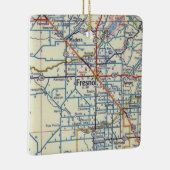 Fresno CA  map Keramisch Ornament (Rechts)