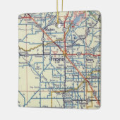Fresno CA  map Keramisch Ornament (Links)