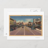 Fresno, CA-Uitzicht - Noord op Broadway Briefkaart (Voorkant / Achterkant)