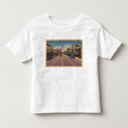 Fresno, CA-Uitzicht - Noord op Broadway Kinder Shirts (Voorkant)