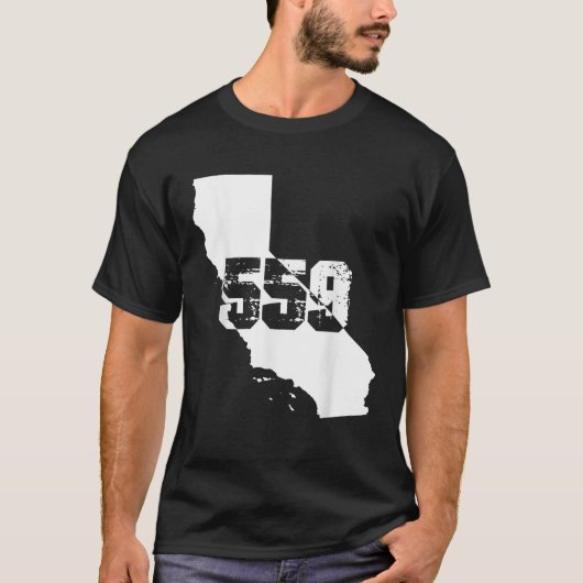 Fresno California 559 netnummer T Shirt (Voorkant)