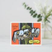 Fresno, California  Big Letters Briefkaart (Staand voorkant)