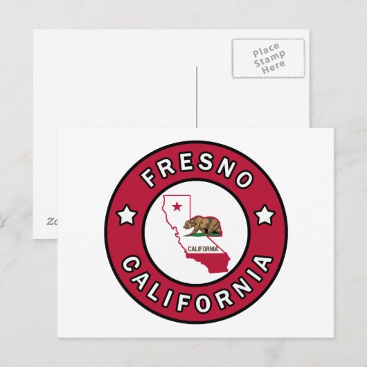 Fresno California Briefkaart (Voorkant / Achterkant)