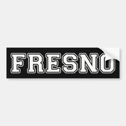 Fresno California Bumpersticker (Voorkant)