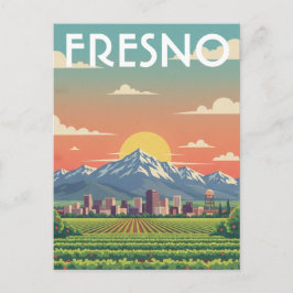 Fresno California Central Valley Briefkaart
