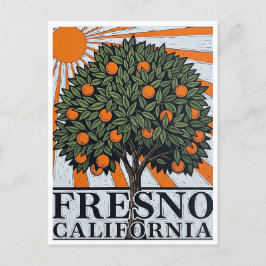 Fresno California Central Valley Briefkaart