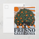Fresno California Central Valley Briefkaart (Voorkant / Achterkant)