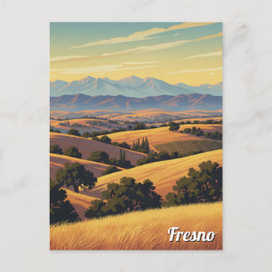 Fresno California Central Valley Briefkaart