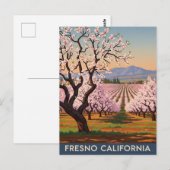 Fresno California Central Valley Briefkaart (Voorkant / Achterkant)