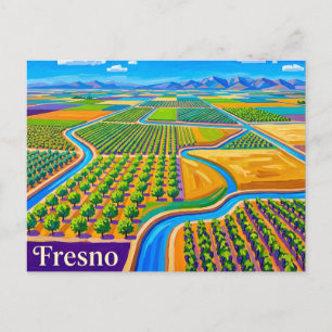 Fresno California Central Valley Briefkaart