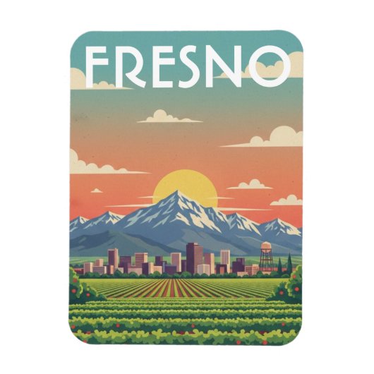 Fresno California Central Valley Magneet (Verticaal)