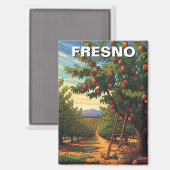 Fresno California Central Valley Magneet (Voorkant / Achterkant)