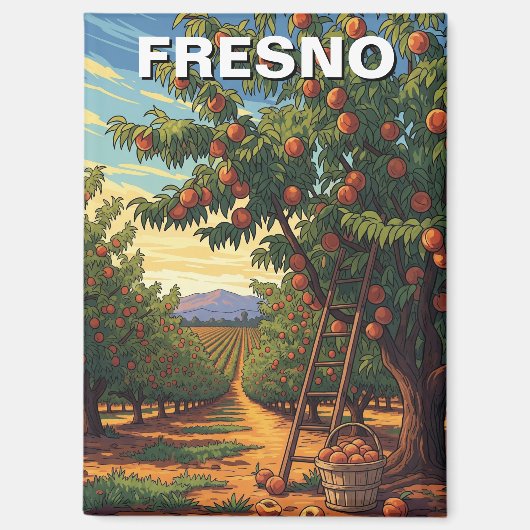 Fresno California Central Valley Magneet (Voorkant)