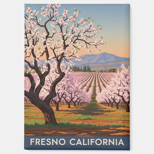 Fresno California Central Valley Magneet (Voorkant)