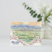 Fresno California Centrale Vallei Briefkaart (Staand voorkant)