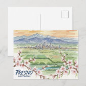Fresno California Centrale Vallei Briefkaart (Voorkant / Achterkant)