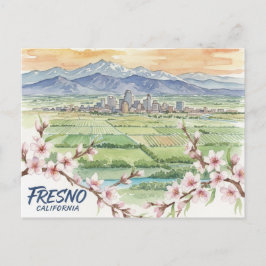 Fresno California Centrale Vallei Briefkaart