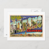 Fresno California  groot Letter-Briefkaart Briefkaart (Voorkant / Achterkant)