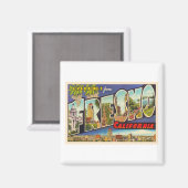 Fresno California  groot Letter-Briefkaart Magneet (Voorkant / Achterkant)