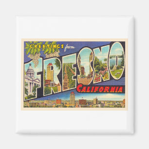 Fresno California  groot Letter-Briefkaart Magneet