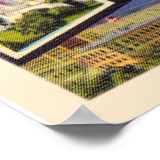 Fresno California  groot Letter-Briefkaart Poster (Hoek)