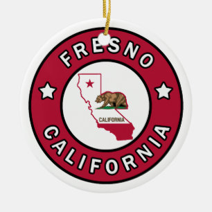 Fresno California Keramisch Ornament