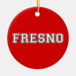 Fresno California Keramisch Ornament