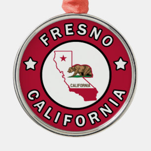 Fresno California Metalen Ornament