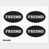 Fresno California Ovale Sticker (Vel)