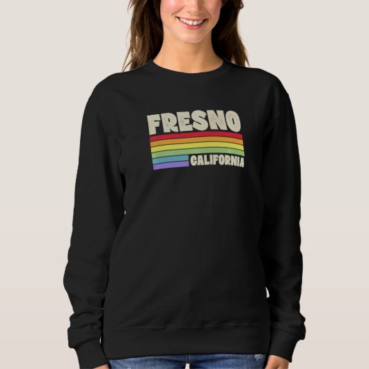 Fresno California Pride Rainbow Flag Gay Pride Mer Trui (Voorkant)