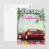 Fresno California reisposter Briefkaart (Voorkant / Achterkant)