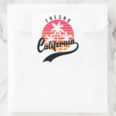 Fresno, California Retro Sticker (Tas)