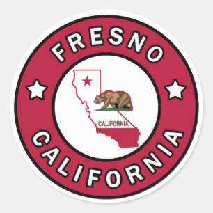 Fresno California Ronde Sticker