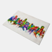 Fresno California Skyline Deurmat (Schuin)