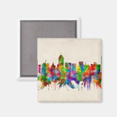 Fresno California Skyline Magneet (Voorkant / Achterkant)