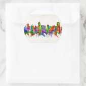 Fresno California Skyline Ronde Sticker (Tas)
