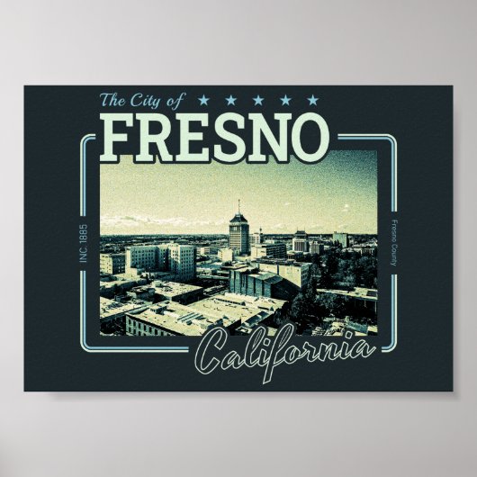 FRESNO CALIFORNIA - STAD FRESNO CA POSTER (Voorkant)