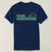 Fresno California State Beer Retro Sunset T-shirt (Design voorkant)
