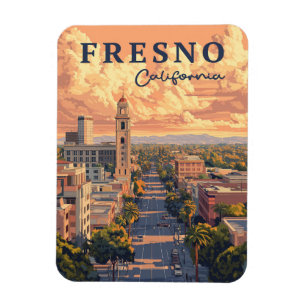 Fresno California stedelijk landschap Magneet
