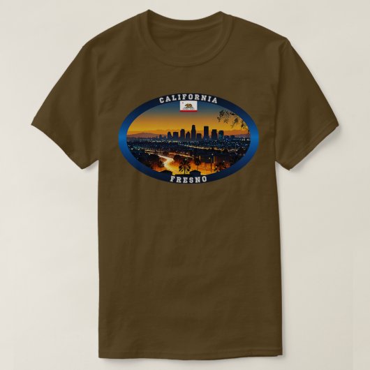 Fresno California Travel T-shirt (Design voorkant)